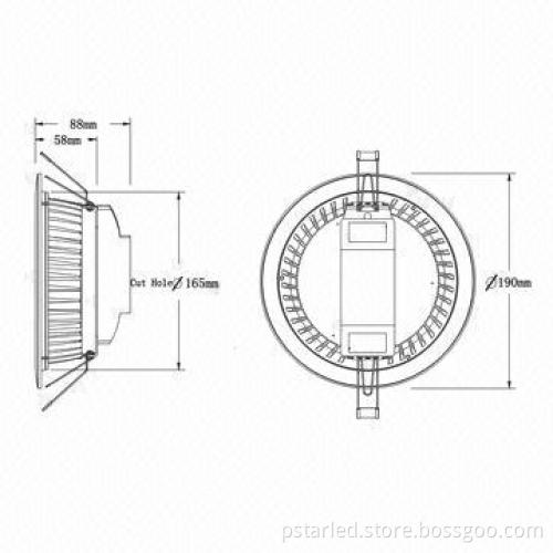 LED downlight, manufacturer, with >80Ra CRI, 3000K, CE/RoHS Directive-compliant approved